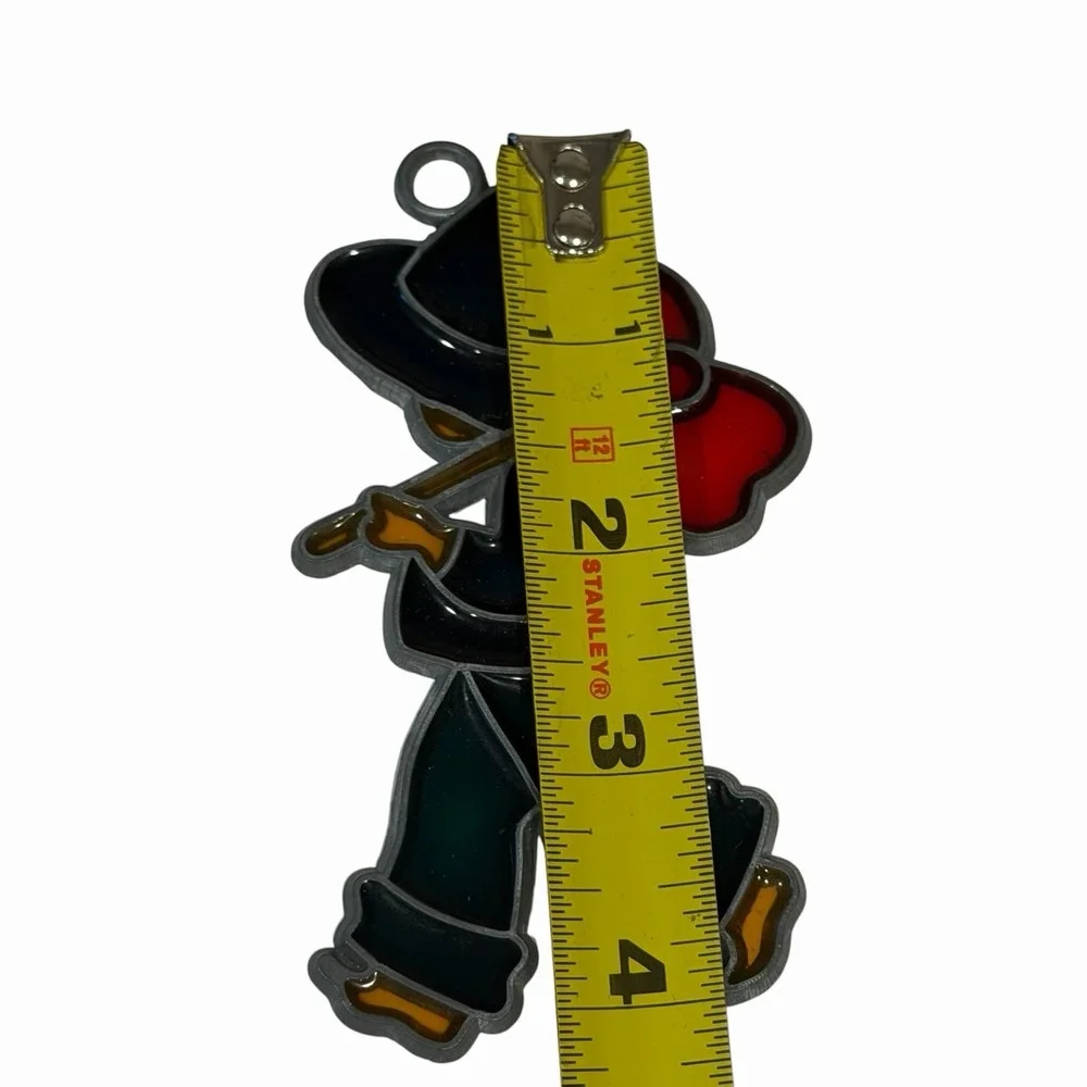 Vtg Hobo Hitch Hiker Suncatcher Sun Catcher Enamel & Metal Window Decor Ornament